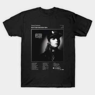 Janet Jackson - Rhythm Nation 1814 Tracklist Album T-Shirt